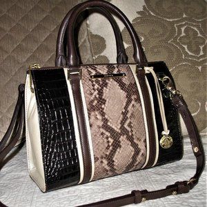 Brahmin Tri Texture Bailey Leather Convertible